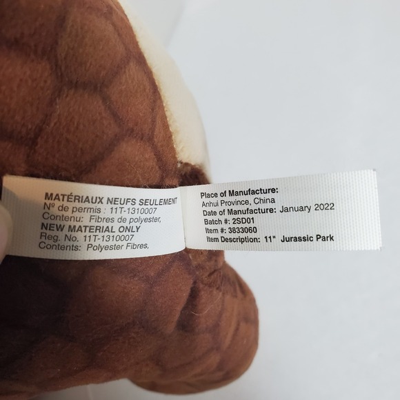 Jurassic Park T-Rex Plush Dinosaur Brown Stuffed Animal Toy - Picture 12 of 16